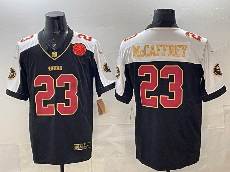 Men 2026 Nike San Francisco 49ers #23 Mccaffrey Black 3th generation Thorwback Limited NFL Jersey 06->san francisco 49ers->NFL Jersey